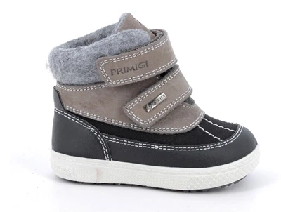 Primigi vinterstøvle grå og sort til baby med velcro