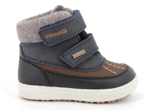 Primigi vinterstøvle blå, sort og brun til baby med velcro