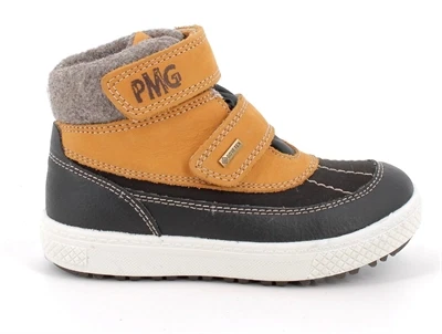 Primigi vinterstøvle gul og sort med to velcroremme