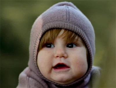 Mikk-Line uld elefanthue twilight mauve på barn