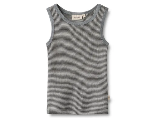 Wheat Wool tanktop navy stripe set forfra