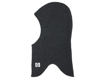 Mikk-Line uld elefanthue dark grey melange med dobbelt lag og vindstop