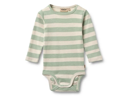 Wheat Freddie body mint stripe i økologisk bomuld