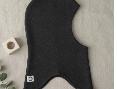 Mikk-Line elefanthue mørkegrå melange med stræk og dobbelt lag