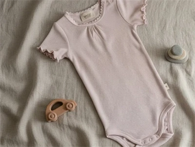 Wheat soft lilac body rib lace