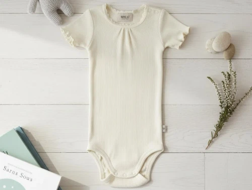 Wheat eggshell body rib lace
