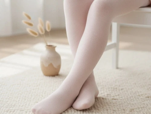 Melton strømpebukser hushed violet i bambusviskose