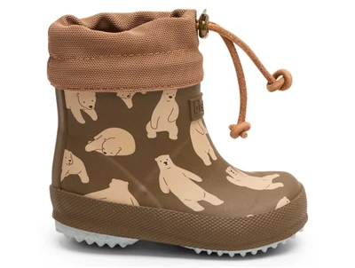 Bisgaard Baby Thermo vintergummistøvle brun bjørneprint