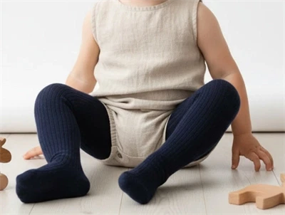 Melton marine strømpebukser bomuld