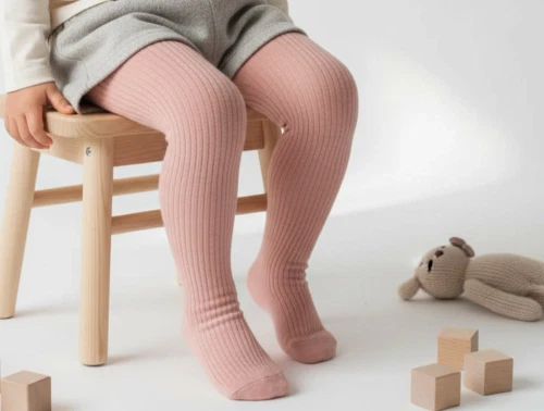 Melton pearl rosa strømpebukser bomuld