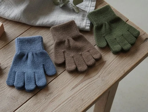 Mikk-line duffel bag/chocolate chip/orion blue fingervanter uld/kunst (3-pak)