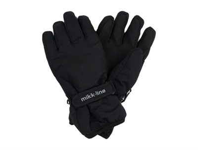 Mikk-Line handsker i sort med velcro