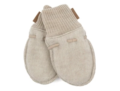 Mikk-line vanter melange offwhite merinould