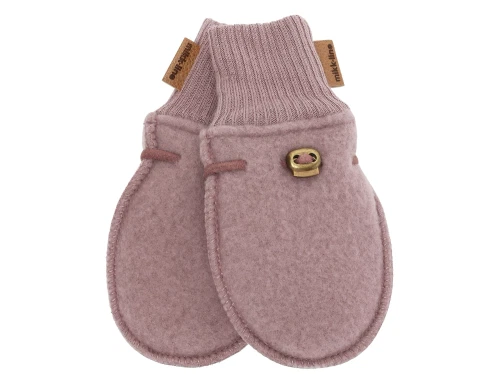 Mikk-Line uld luffer i twilight mauve set forfra