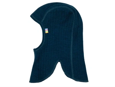 Joha elefanthue i mørk turkis merinould med dobbelt lag  