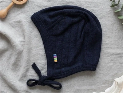 Joha navy hjelm merinould/silke