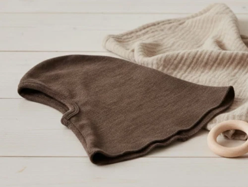 Joha mørkebrun balaclava elefanthue merinould