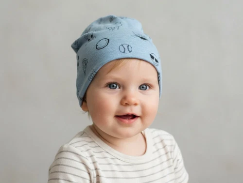 Soft Gallery Beanie babyblue melange emojii blue