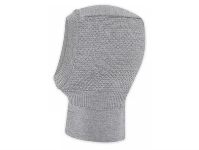 mpKids Oslo balaclava i grå melange af merinould med bomuldsfoer