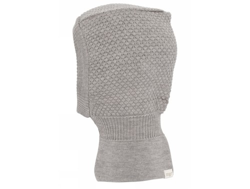 MP Oslo elefanthue lysebrun melange i merinould med bomuldsfoer