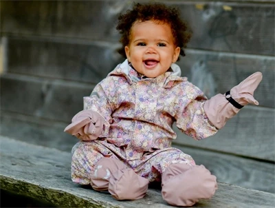 Mikk-Line regnvanter i adobe rose med sort elastik