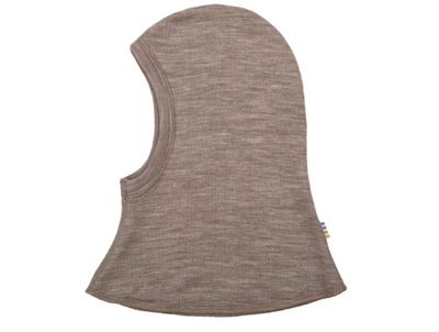 Joha elefanthue i beige melange merinould og silke med dobbelt lag