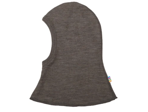 Joha elefanthue i brun melange merinould og silke med dobbelt lag