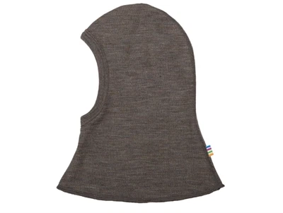 Joha elefanthue i brun melange merinould og silke med dobbelt lag