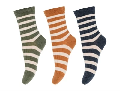 mpKids Elis strømper 3-pak i uld med striber
