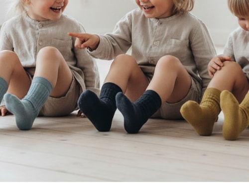 MP strømper navy mix bomuld (3-pak)