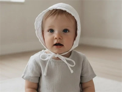 MP solhat hvid med broderi og UV50+