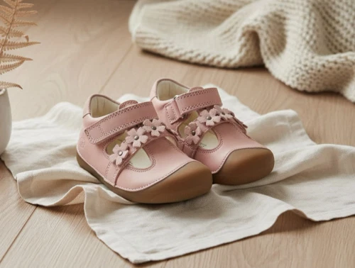 Bundgaard Petit Summer Flower sandal vintage rose med blomster og velcro