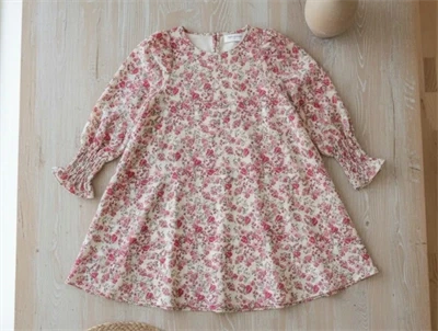 Sofie Schnoor Girls kjole bright pink blomster