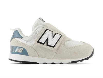 New Balance 574 prewalker sneaker i grå nuance med velcrolukning