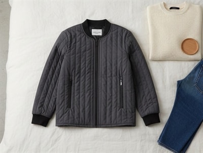 Mads Nørgaard termojakke Januno quilt obsidian