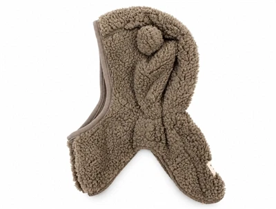 Mini A Ture elefanthue Jeffi teddyfleece morel grey