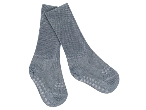 GoBabyGo skridsikre bambusstrømper i stone blue