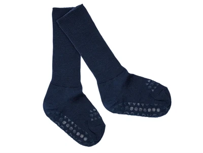 GoBabyGo strømper skridsikre mørkeblå merinould