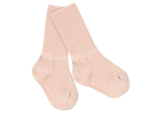 GoBabyGo skridsikre merinouldstrømper i rose dust