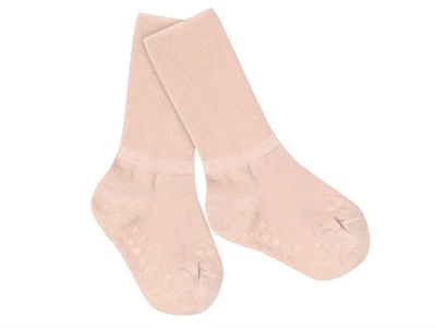 GoBabyGo skridsikre merinouldstrømper i rose dust
