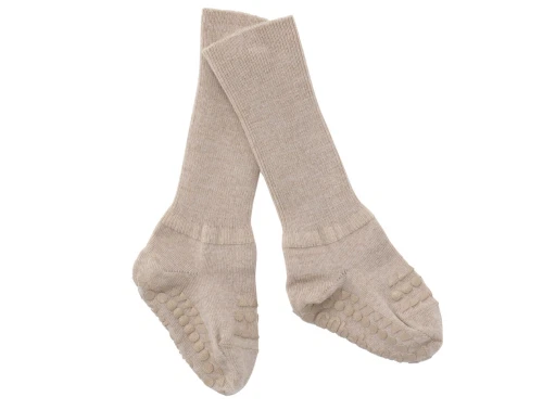 GoBabyGo strømper skridsikre sand merinould