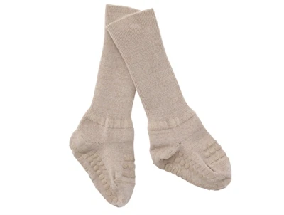 GoBabyGo strømper skridsikre sand merinould