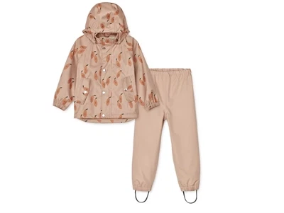 Liewood papaya/pale tuscany softshell jakke og bukser Parker