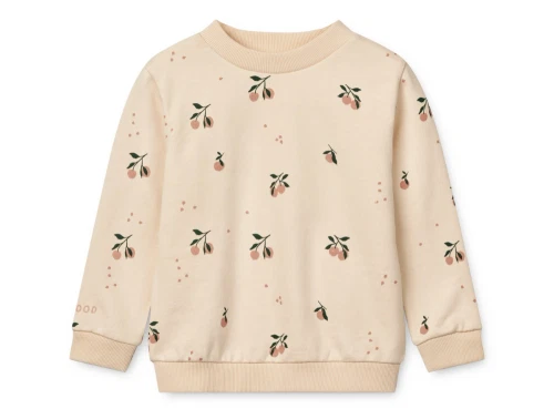 Liewood Thora sweatshirt i seashell med ferskenprint