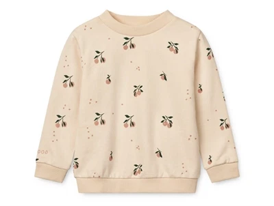 Liewood Thora sweatshirt i seashell med ferskenprint