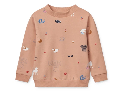 Liewood Thora sweatshirt i pale tuscany med parisprint