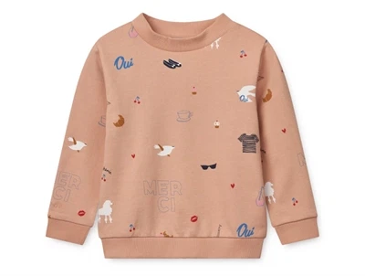 Liewood Thora sweatshirt i pale tuscany med parisprint