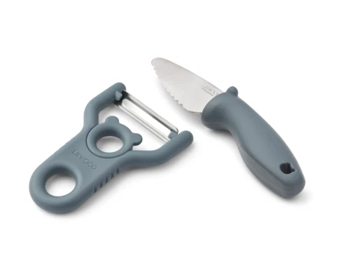 Liewood Pertense skræller og knivsæt i whale blue