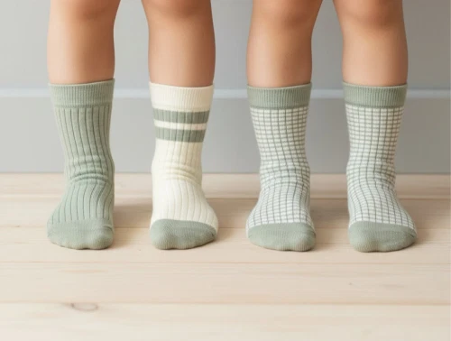 Minipop green shadow mix strømper bambus (3-pak)