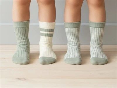 Minipop green shadow mix strømper bambus (3-pak)